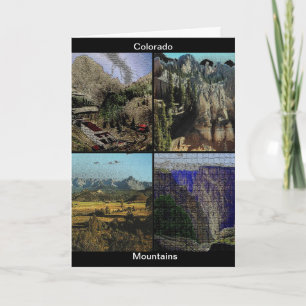 Colorado Mountains Mosaic Photo Collage Get Well Card