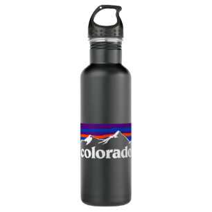 Colorado Mountains Outdoor Flag Design  Stainless Steel Water Bottle