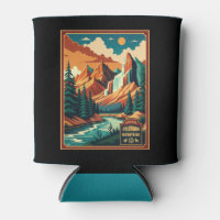 Colorado Mountains Retro Colors