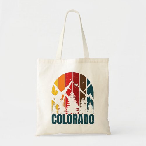 Colorado Mountains Retro Tote Bag