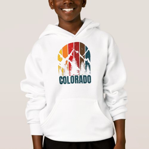 Colorado Mountains Retro Vintage  Hoodie