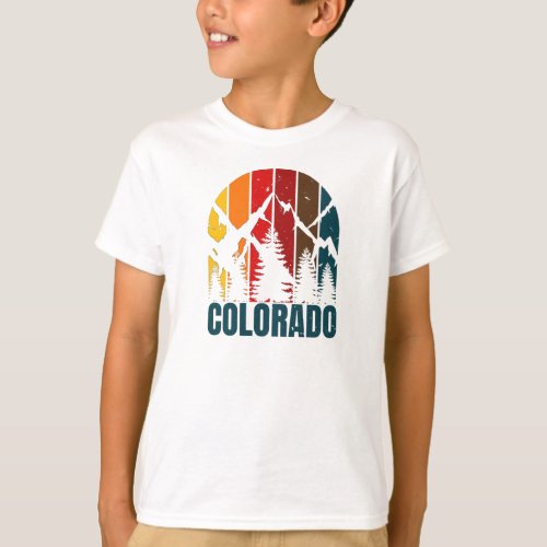 Colorado Mountains Retro Vintage T_Shirt