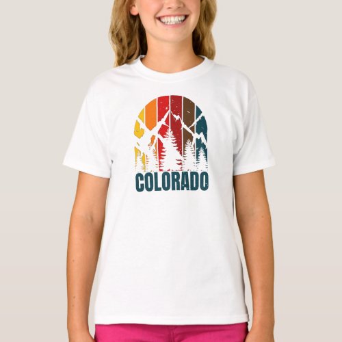 Colorado Mountains Retro Vintage T_Shirt