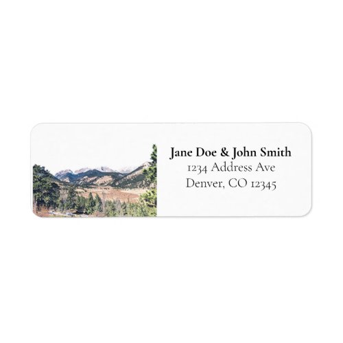 Colorado Mountains Return Address Labels