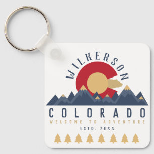 Colorado Mountains Vintage Co Flag Souvenirs Keychain