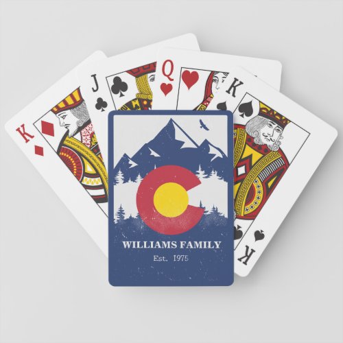 Colorado Mountains Vintage Co Flag Souvenirs Poker Cards