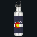 Colorado Mountains Vintage Stainless Steel Water Bottle<br><div class="desc">Colorado Mountains Vintage</div>
