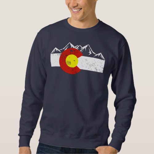 Colorado Mountains Vintage   Sweatshirt