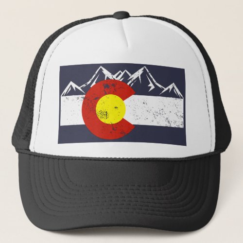 Colorado Mountains Vintage Trucker Hat