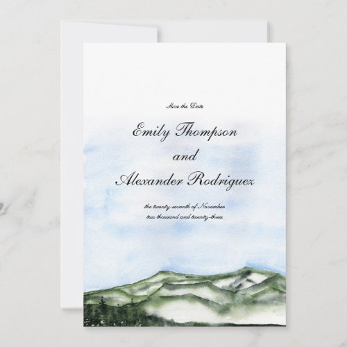 Colorado Mountains Wedding Invitation