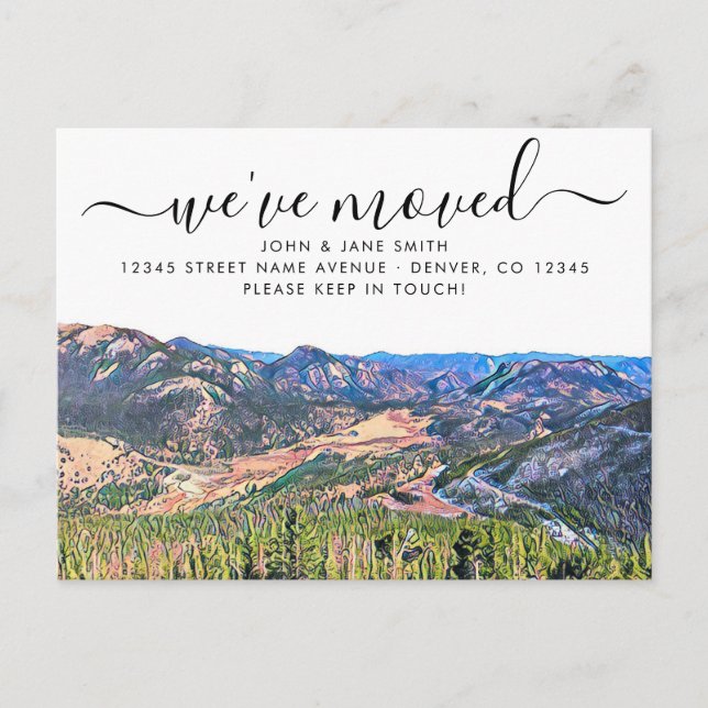 Colorado Moving Announcement Postcard (Front)