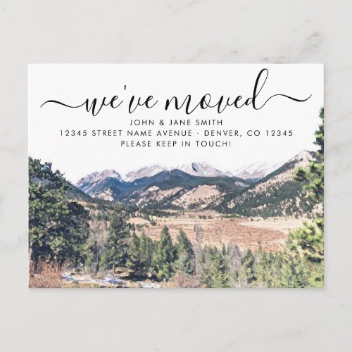 Colorado Moving Announcement Postcard