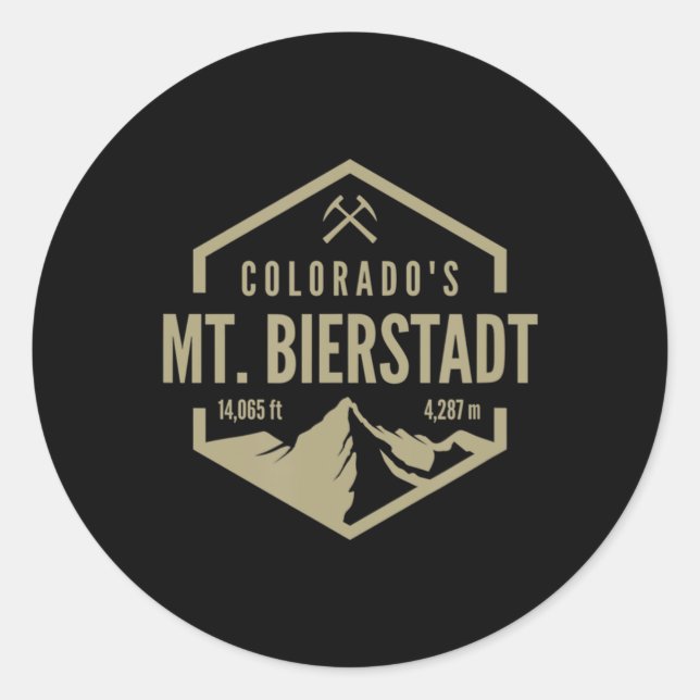 Colorado Mt Bierstadt  Classic Round Sticker (Front)
