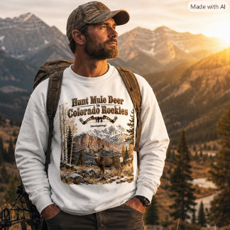 Colorado Mule Deer Bowhunting Mountain Sweatshirt