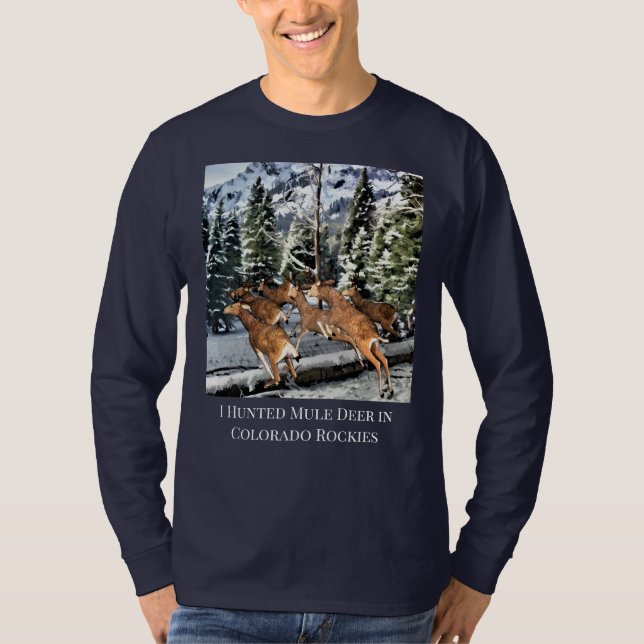 Colorado Mule Deer Hunting Mens T-Shirt (Front)