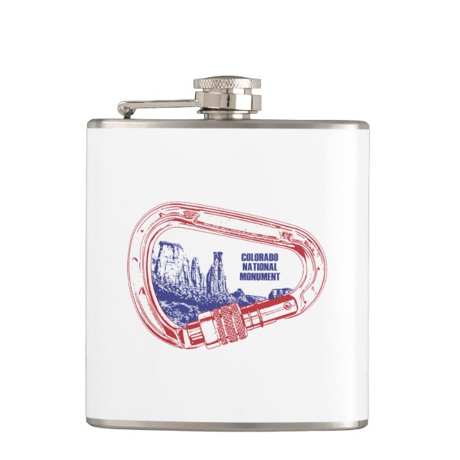 Colorado National Monument Climbing Carabiner Flask (Front)