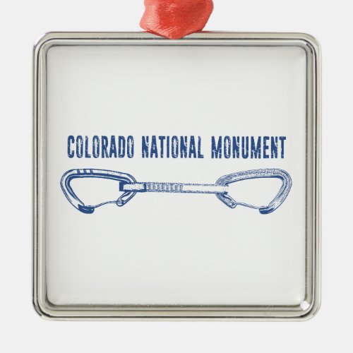 Colorado National Monument Climbing Quickdraw Metal Ornament