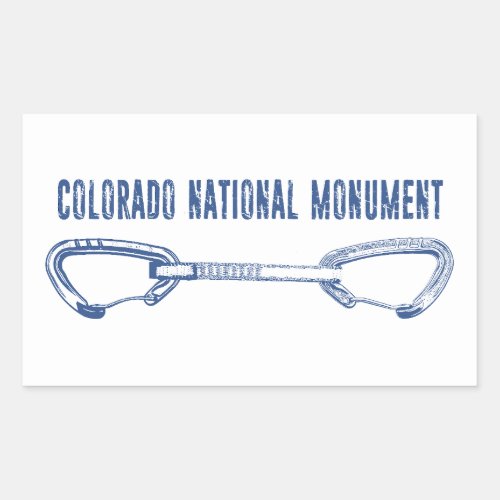 Colorado National Monument Climbing Quickdraw Rectangular Sticker