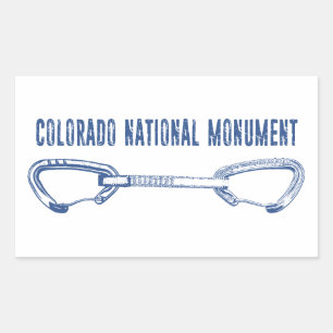 Colorado National Monument Climbing Quickdraw Rectangular Sticker