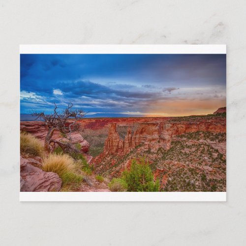 Colorado National Monument Evening Storms Postcard