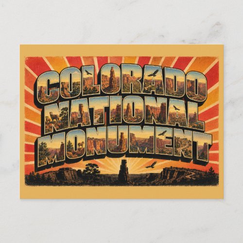 Colorado National Monument Red Rock Canyon Art Postcard