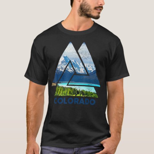 Colorado Nature Vintage Rocky Mountains Hiking Cam T_Shirt
