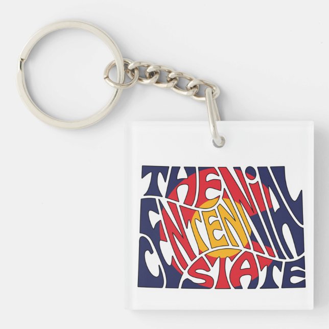 Colorado Nickname Word Art Keychain (Front)