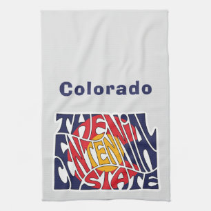 Colorado Nickname Word Art Kitchen Towel