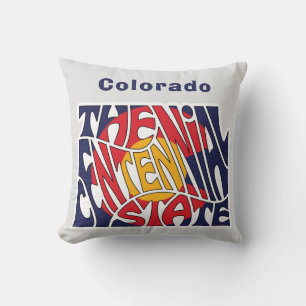 Colorado Nickname Word Art Throw Pillow