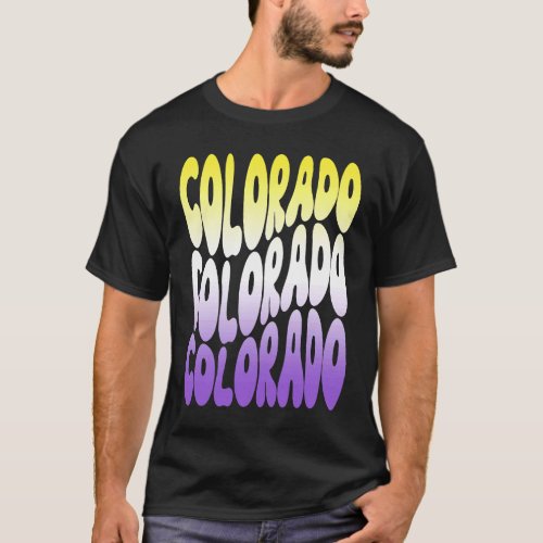 Colorado Nonbinary Gay Pride LGBTQ LGBT NB Enby T_Shirt