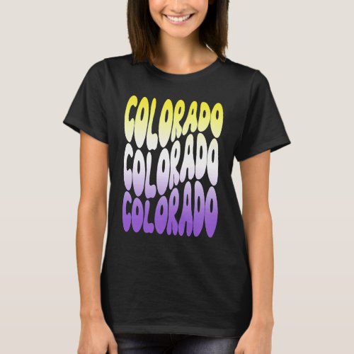 Colorado Nonbinary Gay Pride LGBTQ LGBT NB Enby T_Shirt