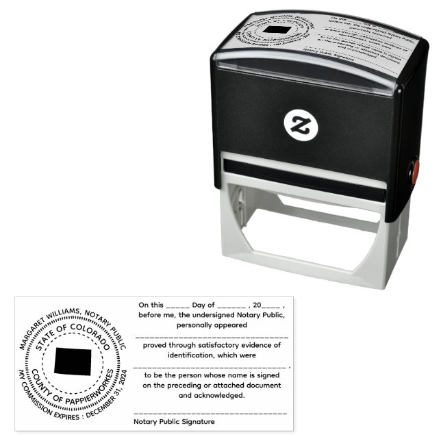 Colorado Notary Public Acknowledgement Stamp (In Situ)