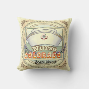 Colorado Nurse Throw Pillow