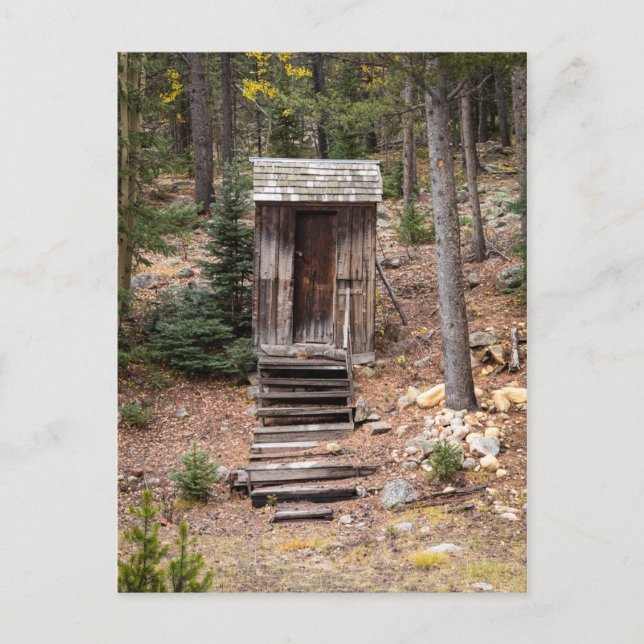 Colorado Outhouse at St. Elmo Ghost Town Photo Postcard (Front)