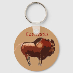 Colorado Painted Bison Key Chain
