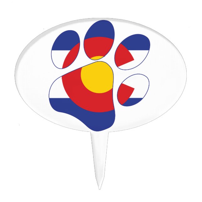 Colorado Paws Cake Topper (Front)