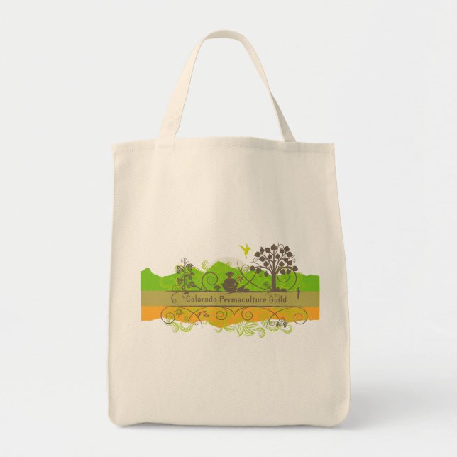 Colorado Permaculture Organic Cotton Bag (Front)