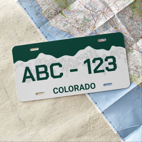 Colorado Personalized  License Plate