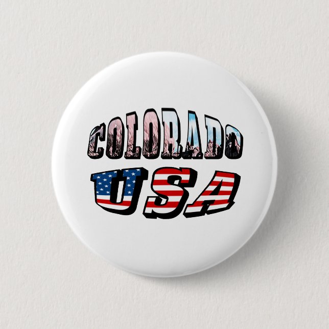 Colorado Picture and USA Text Button (Front)