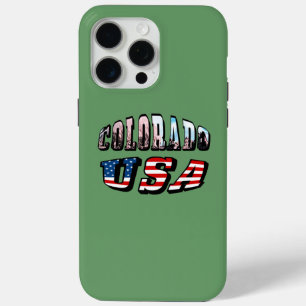 Colorado Picture and USA Text iPhone 15 Pro Max Case
