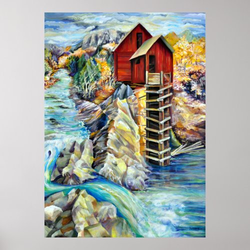 Colorado Picturesque Scenery Crystal Old Mill Poster