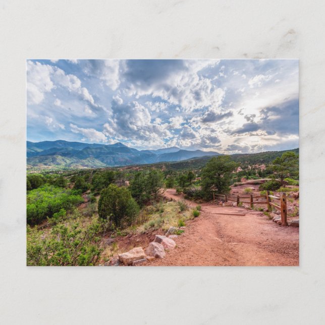 Colorado Pikes Peak Evening Hike Postcard (Front)