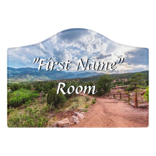 Colorado Pikes Peak Evening Hike Room Sign