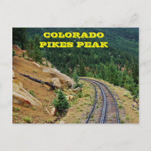 Colorado Pikes Peak Going Up Post Card