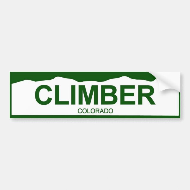 colorado plate new - CLIMBER Bumper Sticker (Front)