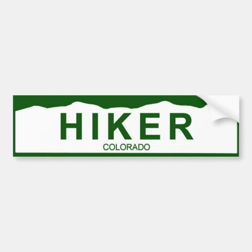 colorado plate new _ HIKER Bumper Sticker