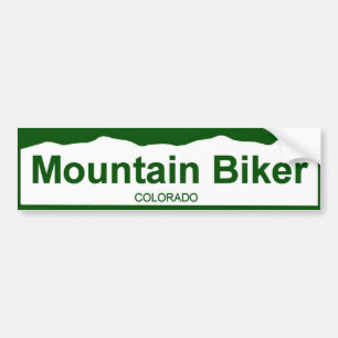 colorado plate new - Mountain Biker Bumper Sticker