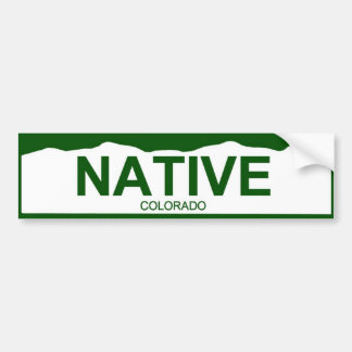 colorado plate new - NATIVE Bumper Sticker