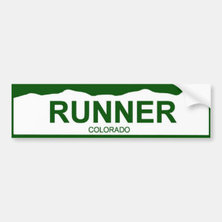 colorado plate new - RUNNER Bumper Sticker