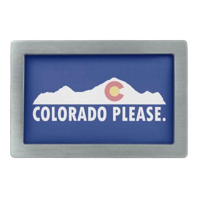 Colorado Please Belt Buckle (Front)